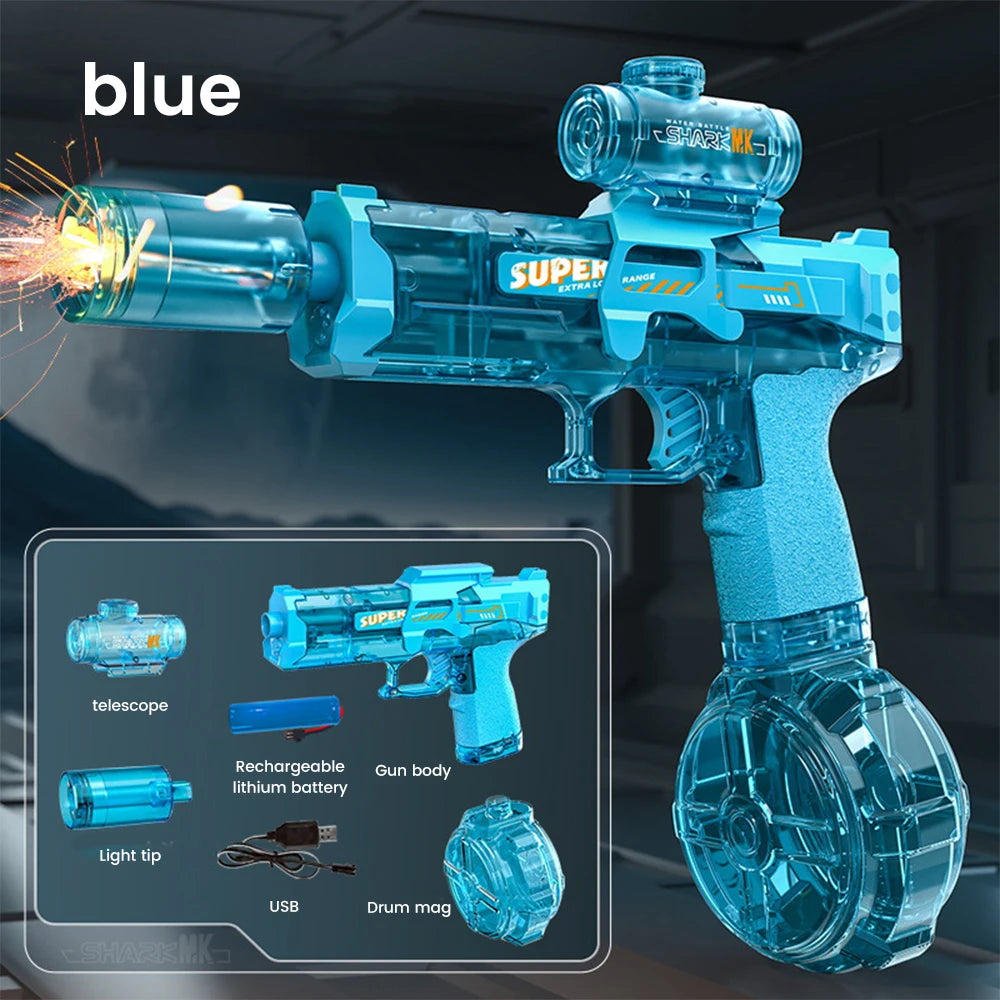 Electric Water Gun with Drum Mag + Lighting