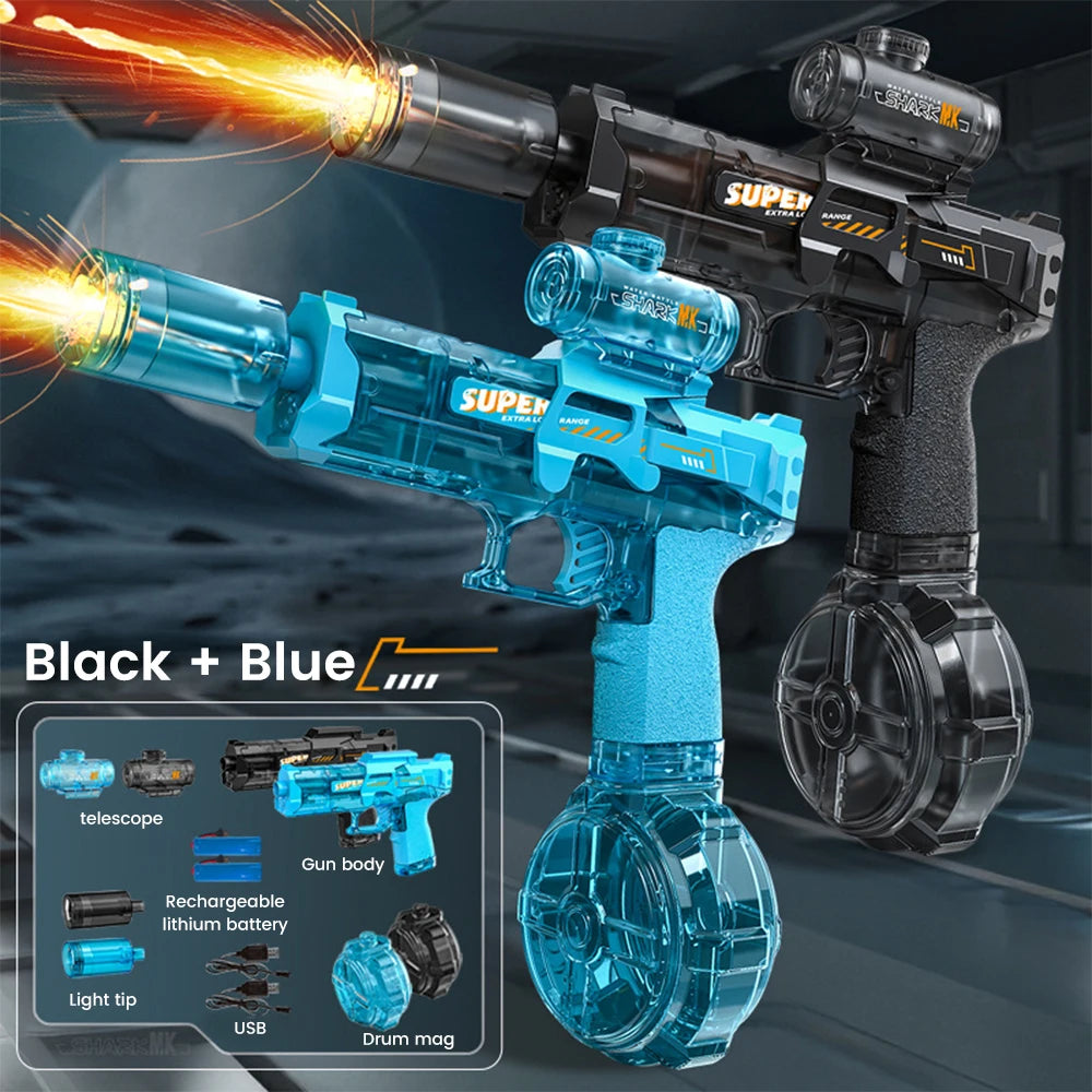 Electric Water Gun with Drum Mag + Lighting