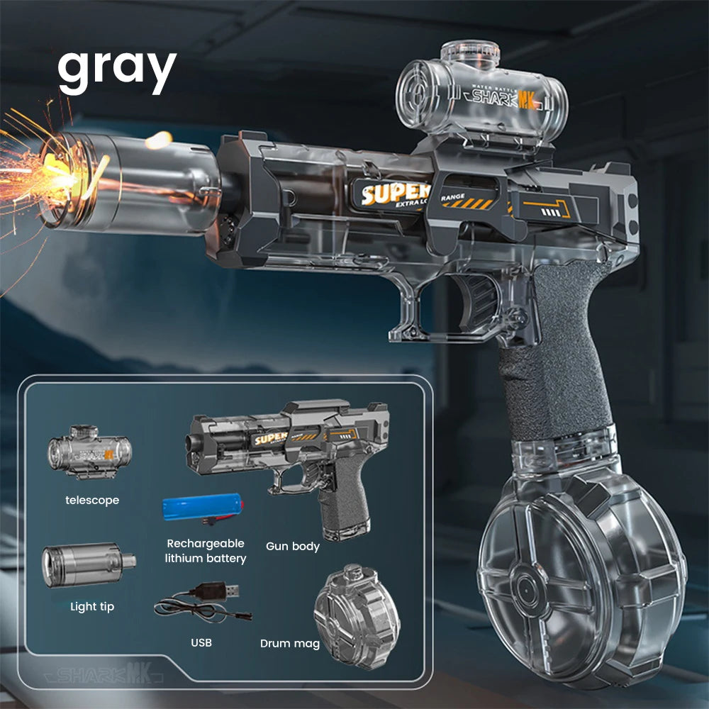 Electric Water Gun with Drum Mag + Lighting