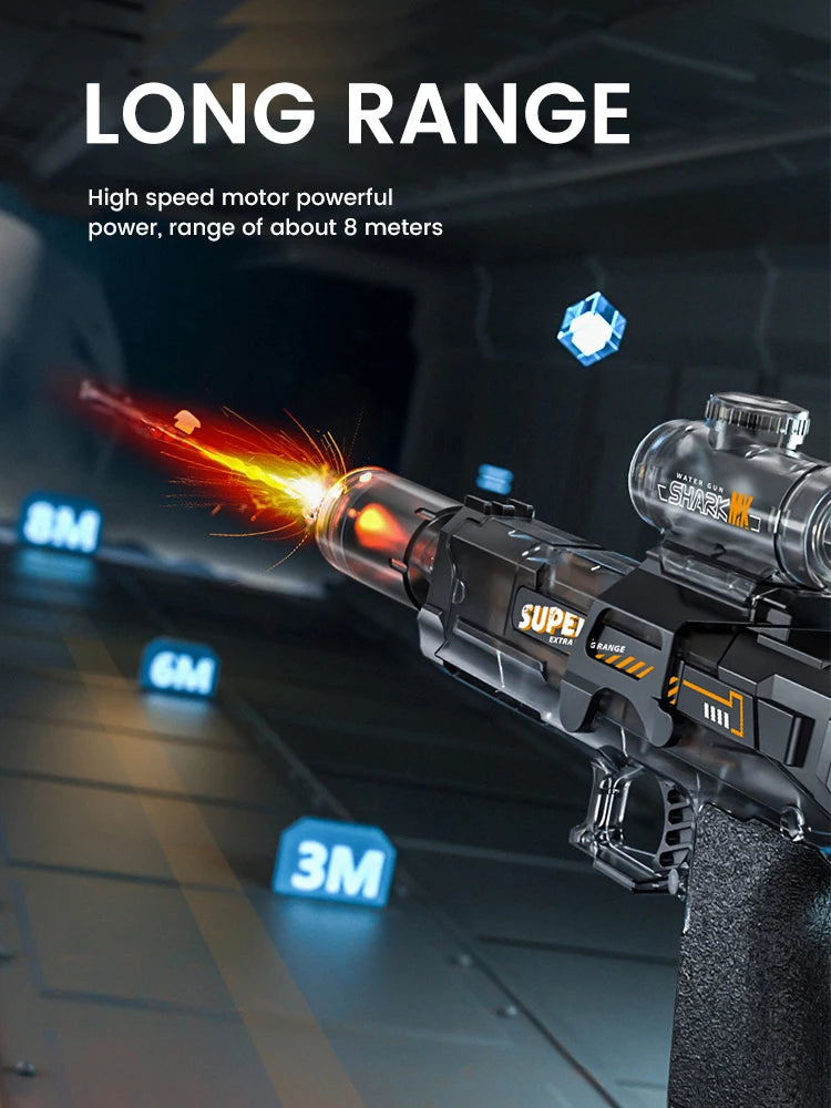 Electric Water Gun with Drum Mag + Lighting