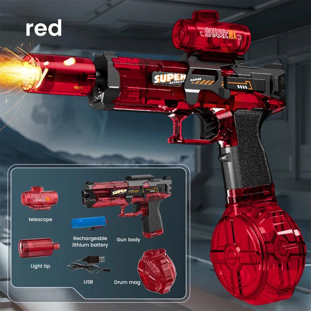 Electric Water Gun with Drum Mag + Lighting