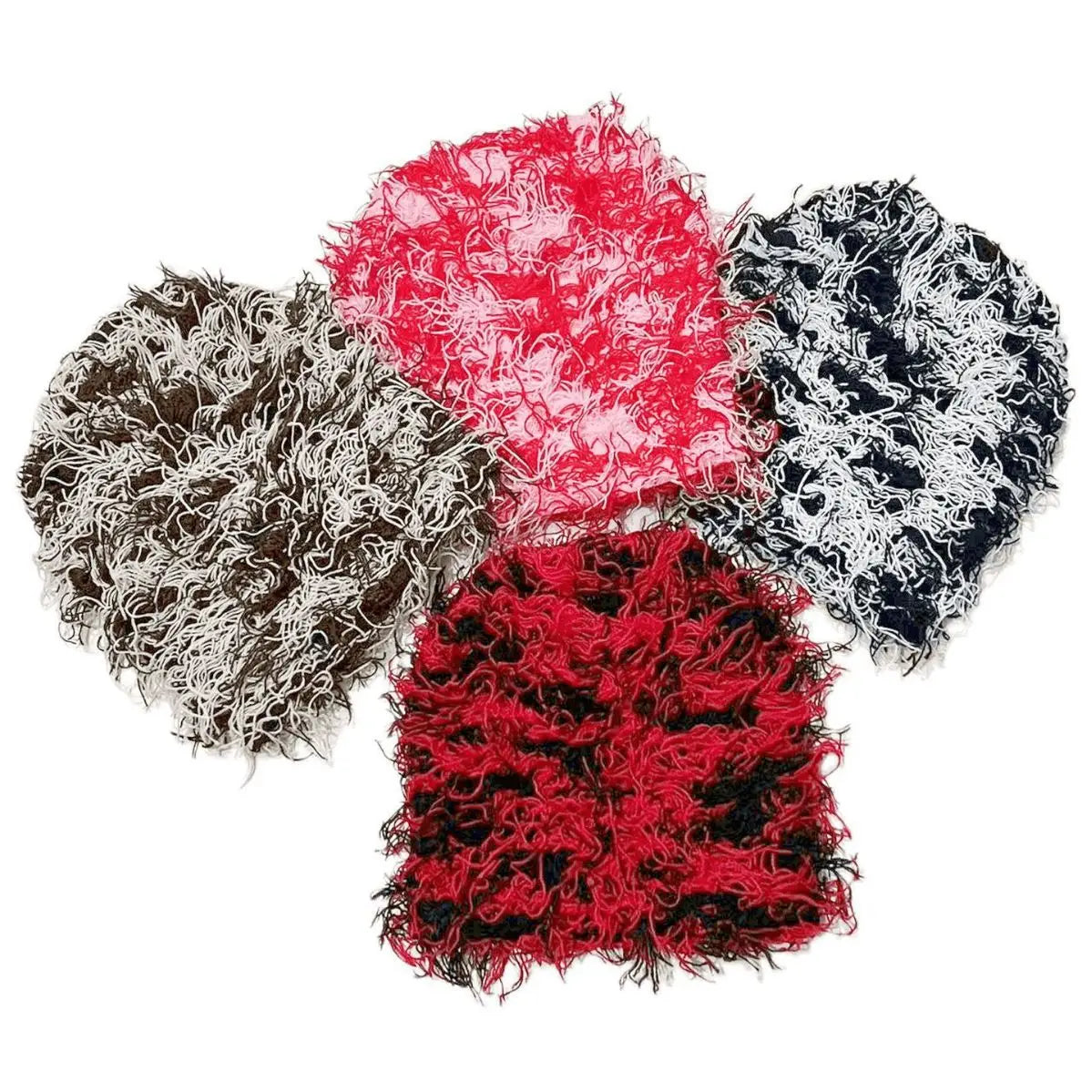 Distressed Balaclava Beanie Hat  Tag Label Grassy Distressed Knit Ski Mask