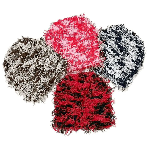 Distressed Balaclava Beanie Hat  Tag Label Grassy Distressed Knit Ski Mask