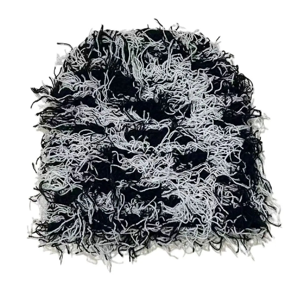 Distressed Balaclava Beanie Hat  Tag Label Grassy Distressed Knit Ski Mask